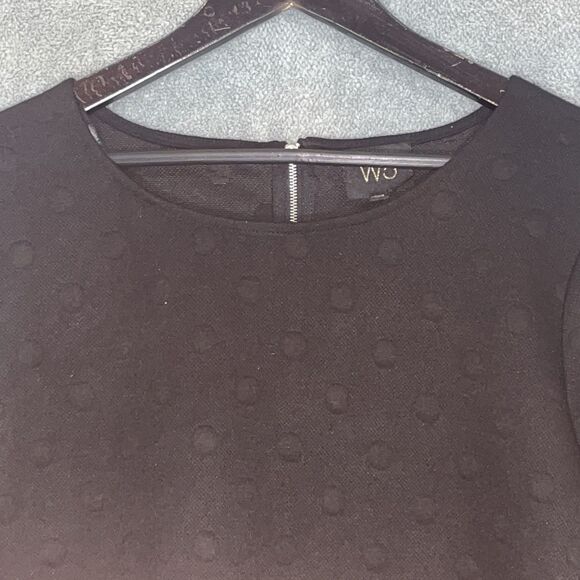 W5 Womens Top 1XL Black Preppy Corp Office Classic Career Preppy Minimal Retro - Picture 2 of 11